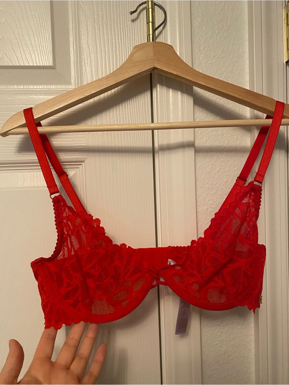 Savage X Fenty Red Lace Underwire Bra
